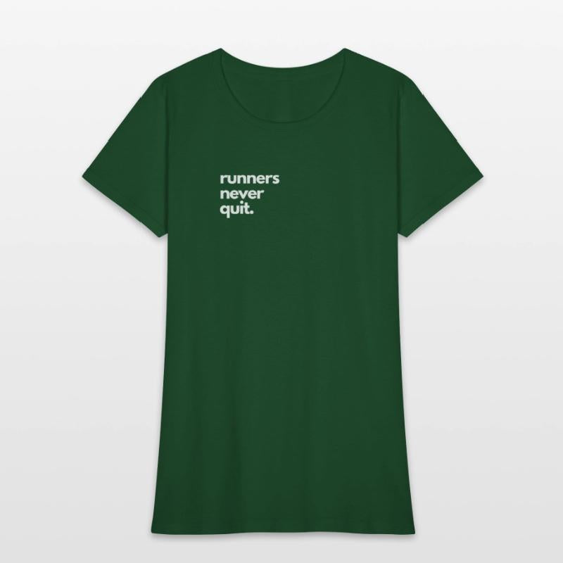 Cross Country Run T-Shirt, Runners Never Quit, Uni