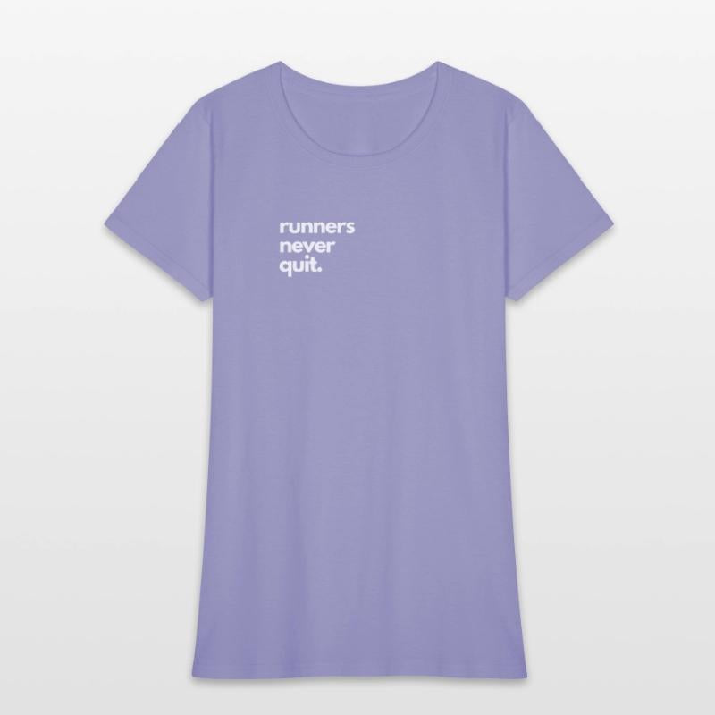 Cross Country Run T-Shirt, Runners Never Quit, Uni