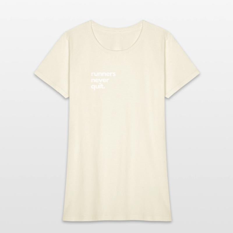 Cross Country Run T-Shirt, Runners Never Quit, Uni