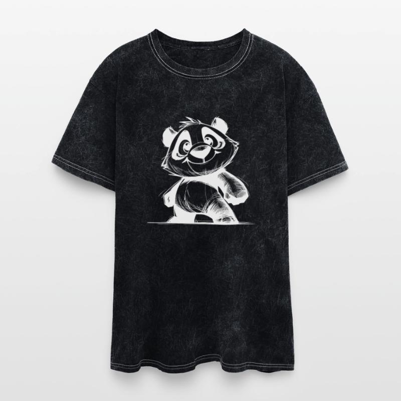 Cuddly Children's Panda Baby Pencil Sketch