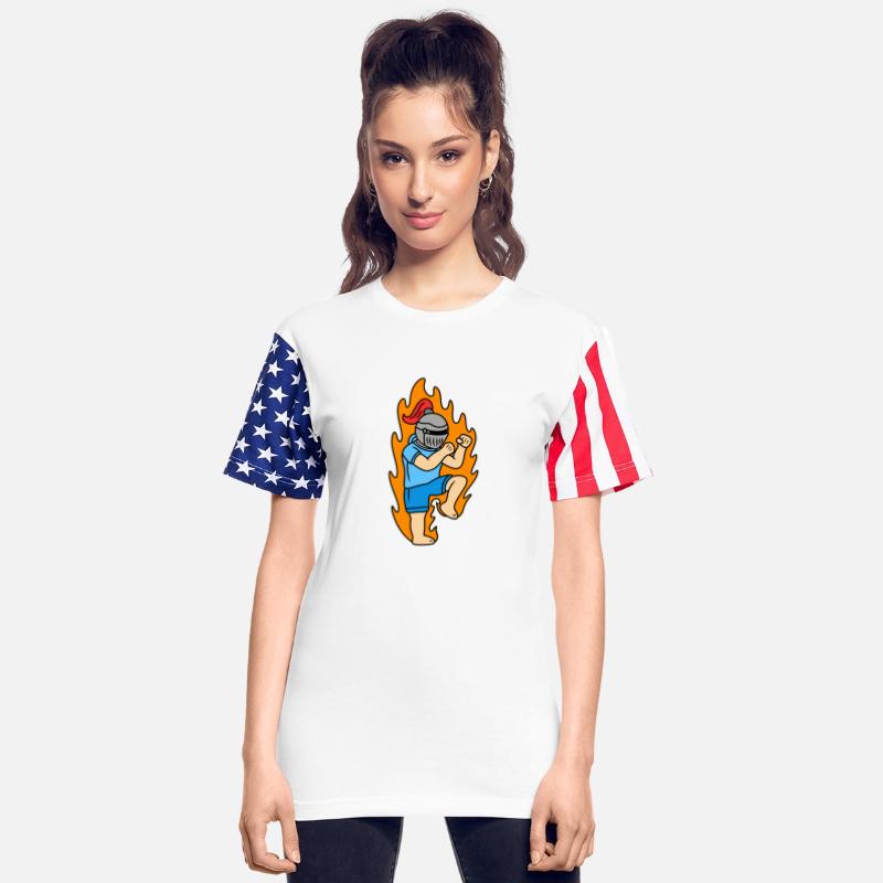 Cute cartoon knight thai boxing