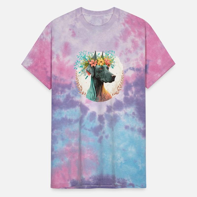 Cute Great Dane Flower Crown Pet Dog Breed Floral