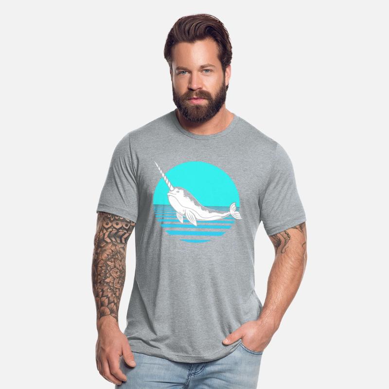 Cute Sea Creatures Retro Narwhal