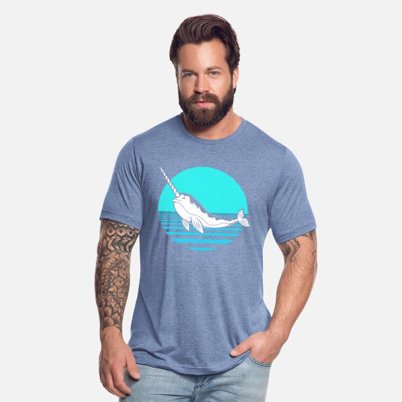 Cute Sea Creatures Retro Narwhal