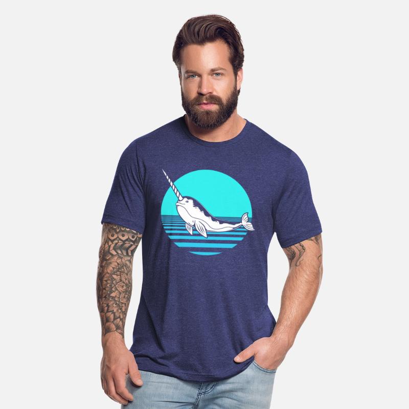 Cute Sea Creatures Retro Narwhal