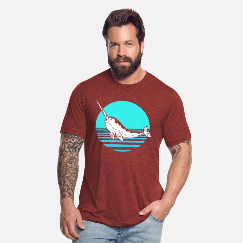 Cute Sea Creatures Retro Narwhal
