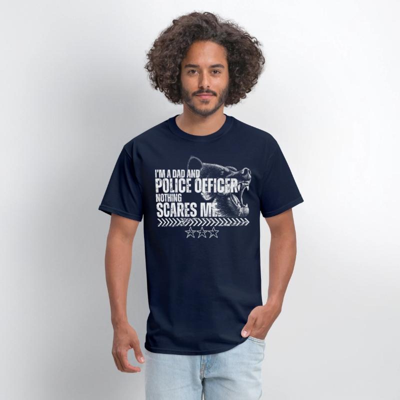 Dad policeman scary bear shirt gift