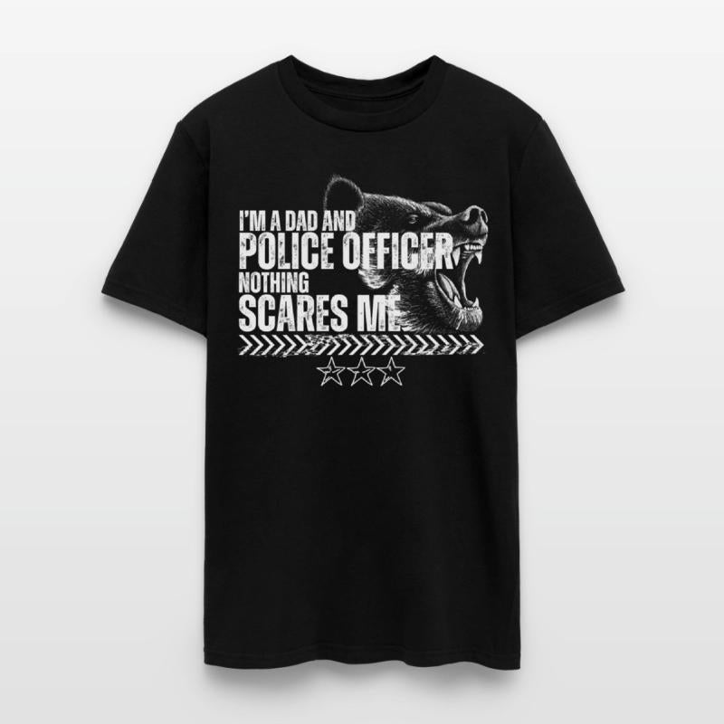 Dad policeman scary bear shirt gift