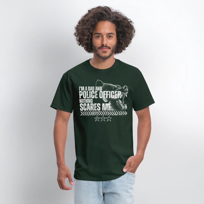 Dad policeman scary bear shirt gift