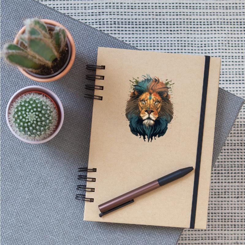 Digital Illustration of a Lion Head
