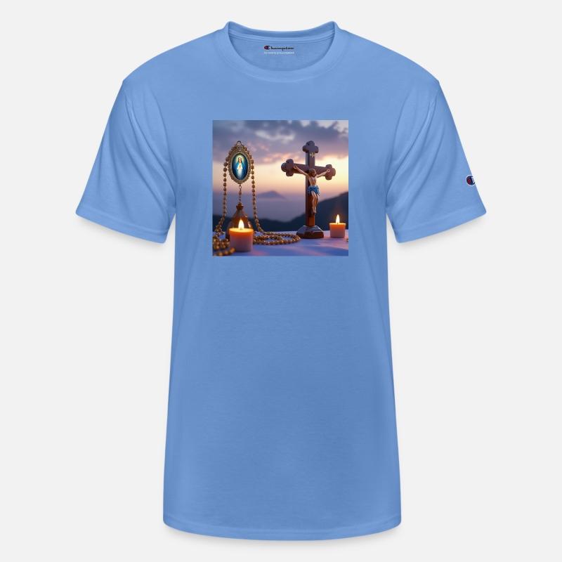 Dios en la cruz con la Virgen María – Amor y Sacri