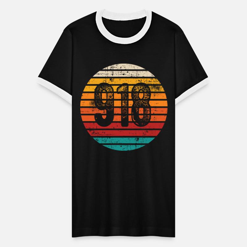 Distressed Vintage Sunset 918 Area Code