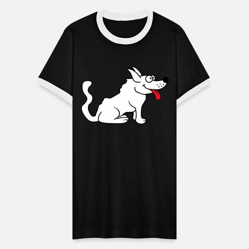 Dog Tongue Out Happy Cute Tail Wagging Cartoon Fun