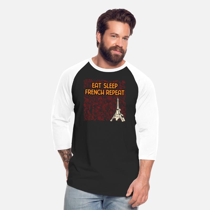 Eat Sleep French Repeat Funny Sarcastic Humor