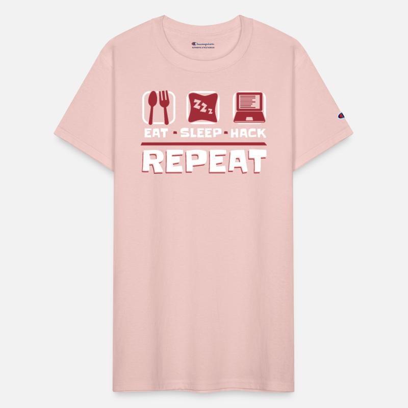 Eat Sleep Hack Repeat White Hat Black Hat Hacker